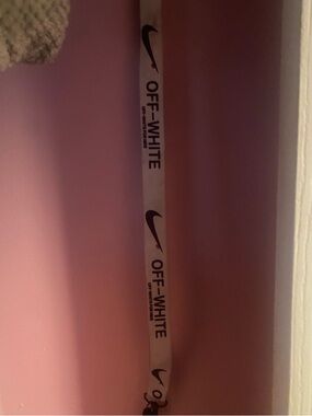 Off-White White and Black Logo Lanyard